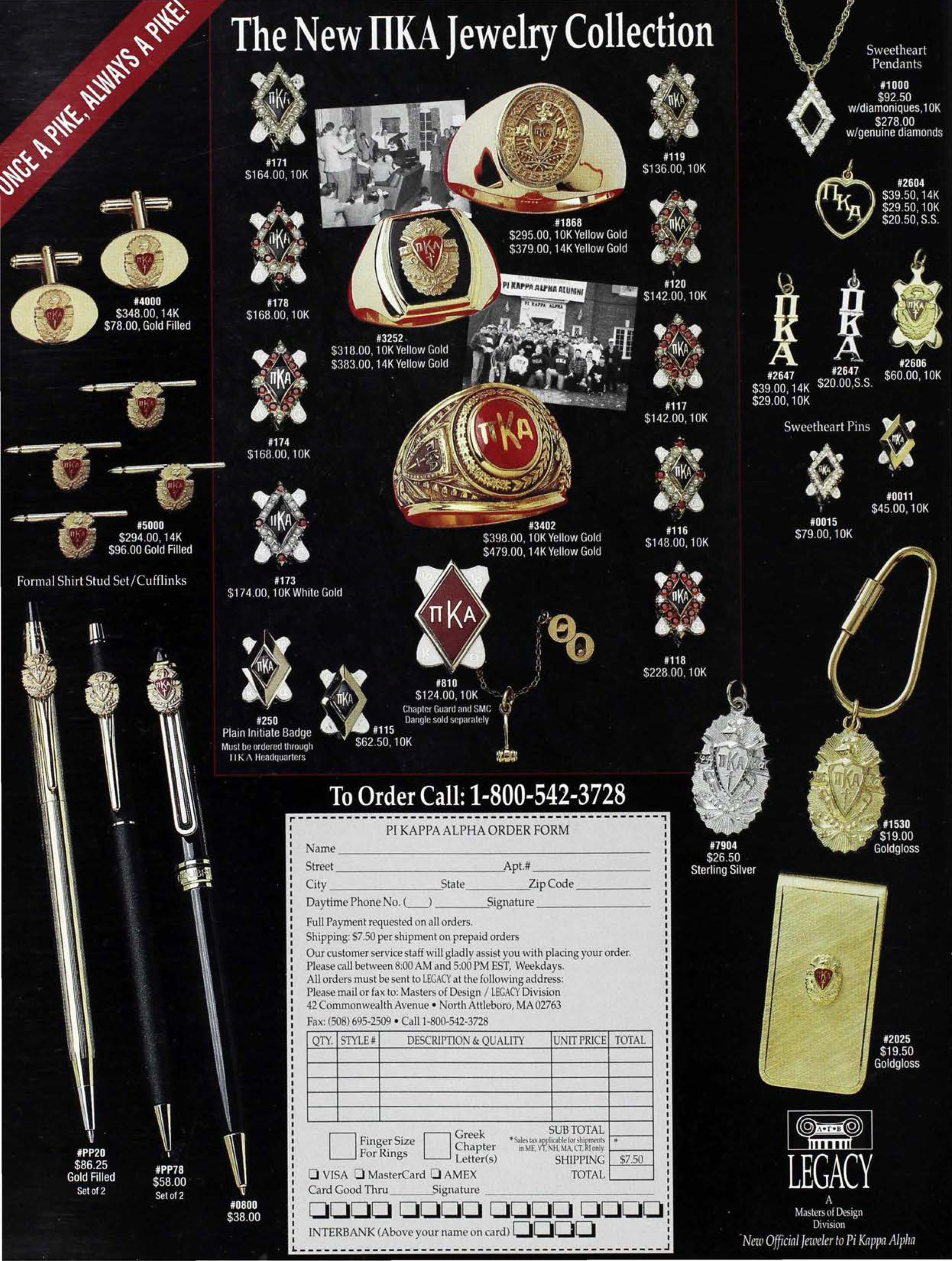 Pi Kappa Alpha Order Form, June 1998